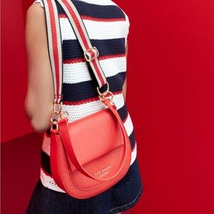 Ted Baker Red Crossbody Saddle Bag